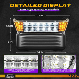 Front bumper panel from OMEIPMEO protecting the headlight assembly
