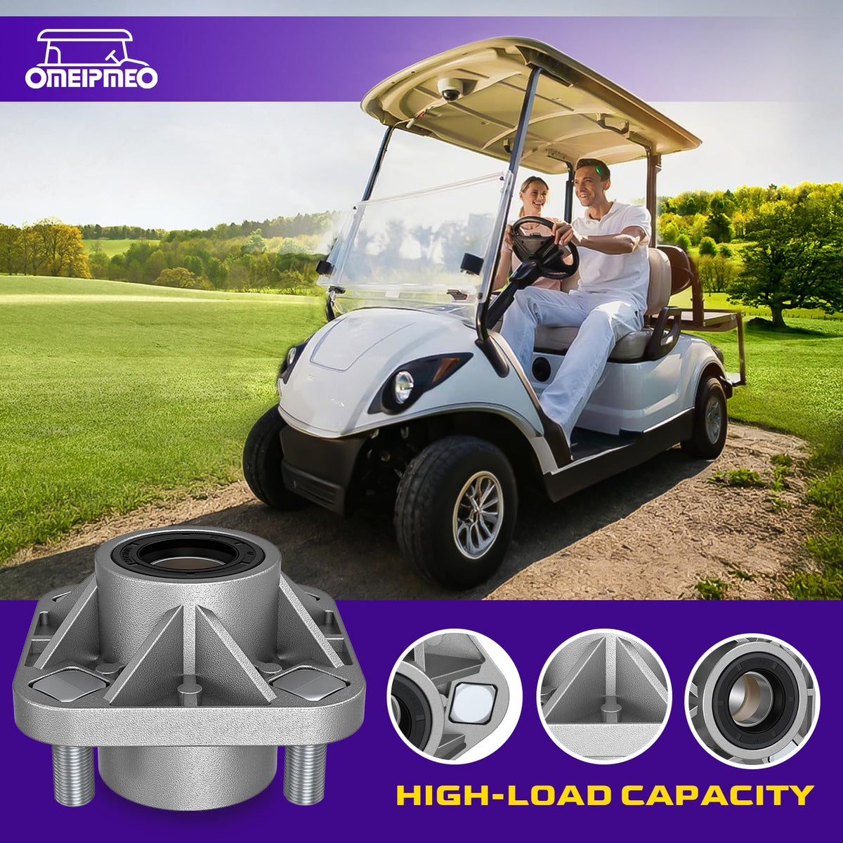 OMEIPMEO front wheel hub assembly for Yamaha G8 ensures durability.