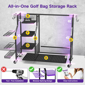 OMEIPMEO garage organization solution in a storage space