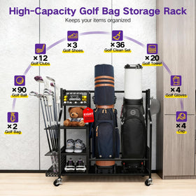 OMEIPMEO assembly guide for golf bag storage rack