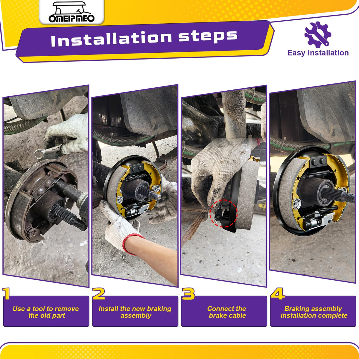 OMEIPMEO installation-friendly brake assembly ready for quick fitting