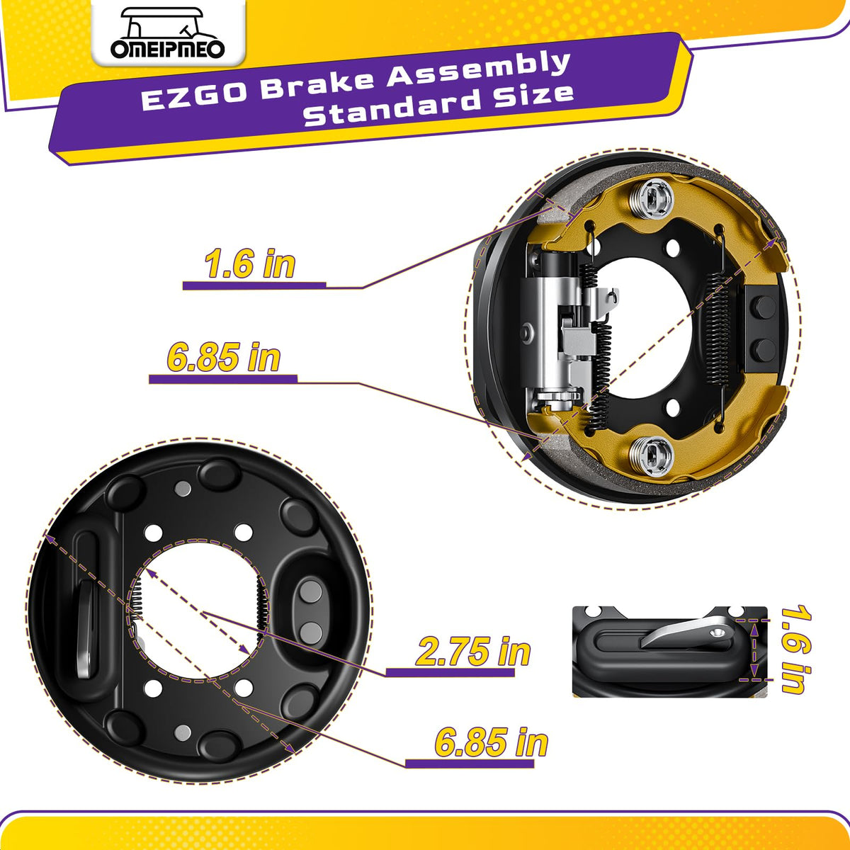OMEIPMEO brake assembly demonstrating heat dissipation feature