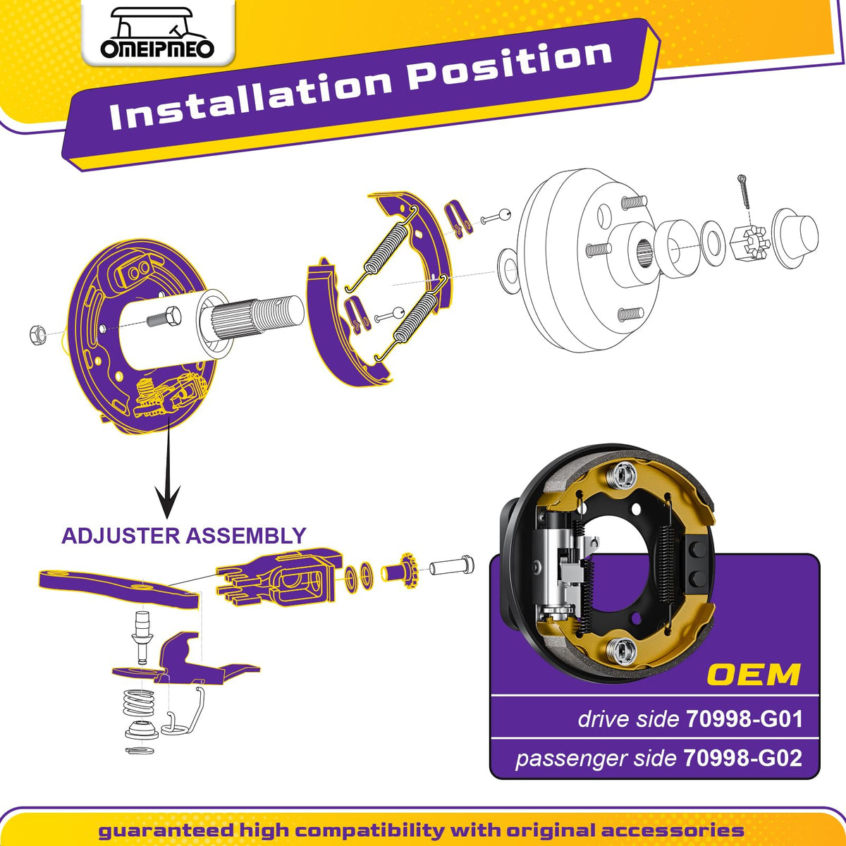 OMEIPMEO replacement for OEM 70998-G01/02 on drive side