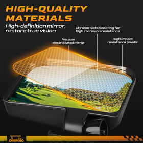 OMEIPMEO ABS shell mirror resists impact, rust, and fading for long-lasting use