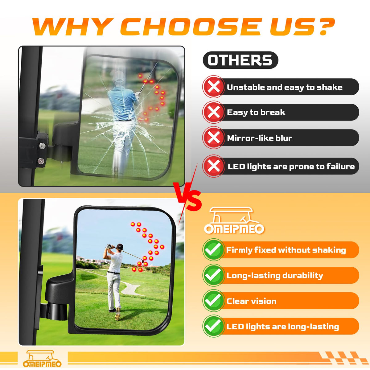 OMEIPMEO universal fit supports Club Car EZGO YAMAHA and other models