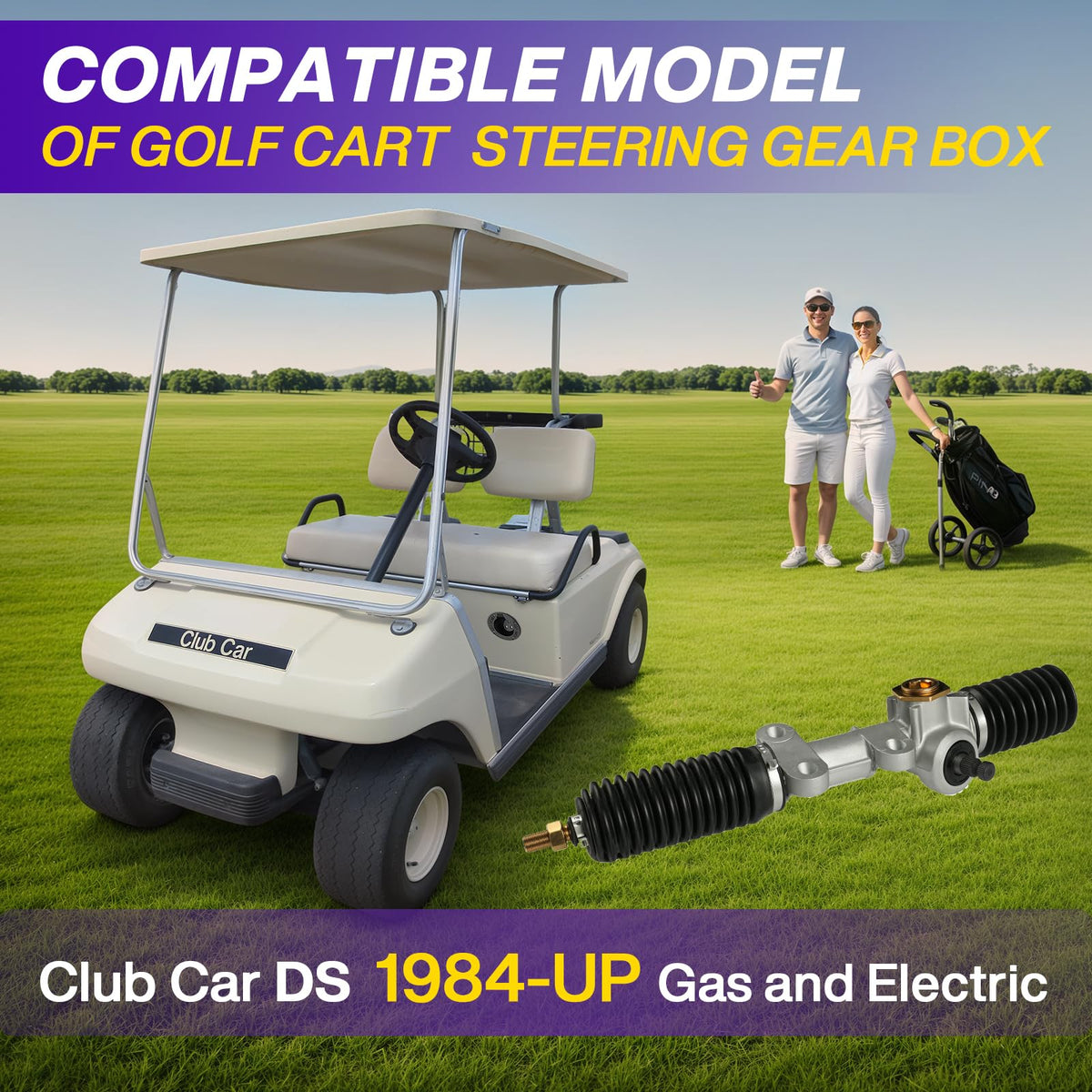 OMEIPMEO golf cart steering gear box replacement for OEM 1012452 101878302.