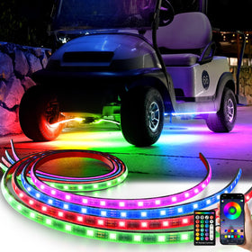 OMEIPMEO golf cart underglow kit adds vivid night visibility and style.