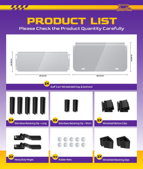 OMEIPMEO compatible with Club Car DS 1982-2000.5 models with 1x1 rails