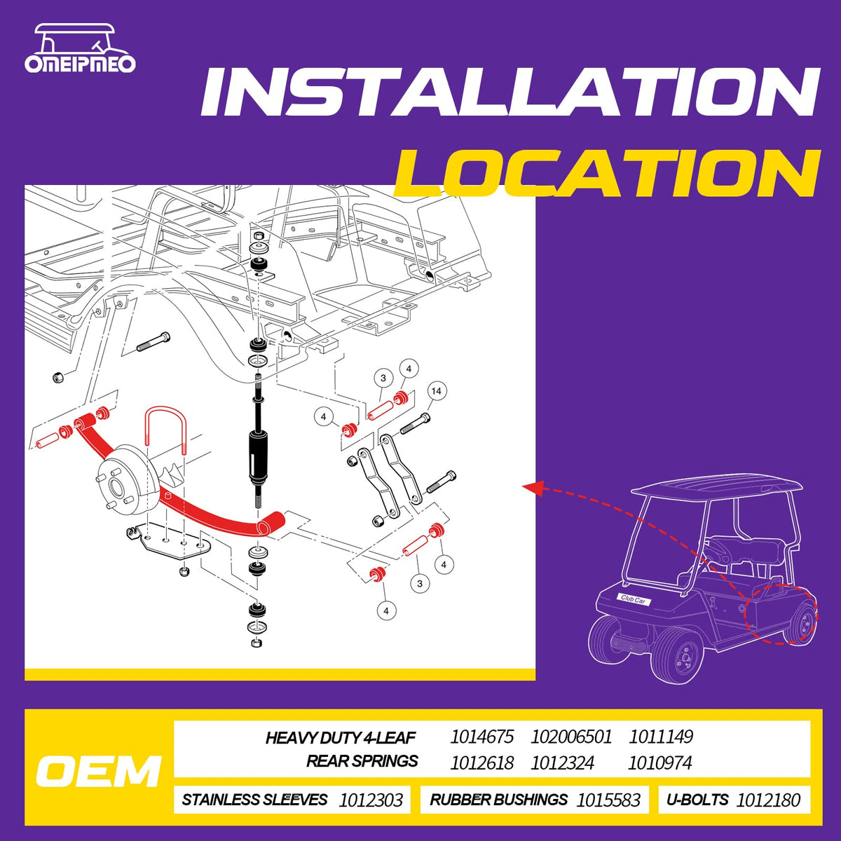 OMEIPMEO ready-to-install kit includes all hardware for a clean replacement.