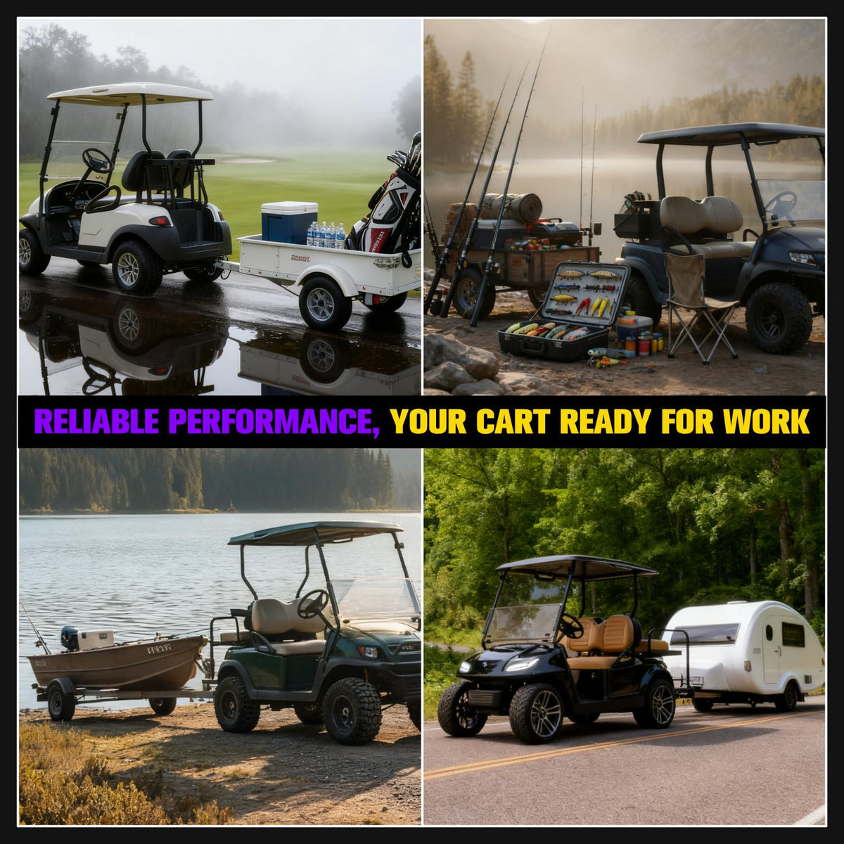 Rear footrest carts supported for versatile use