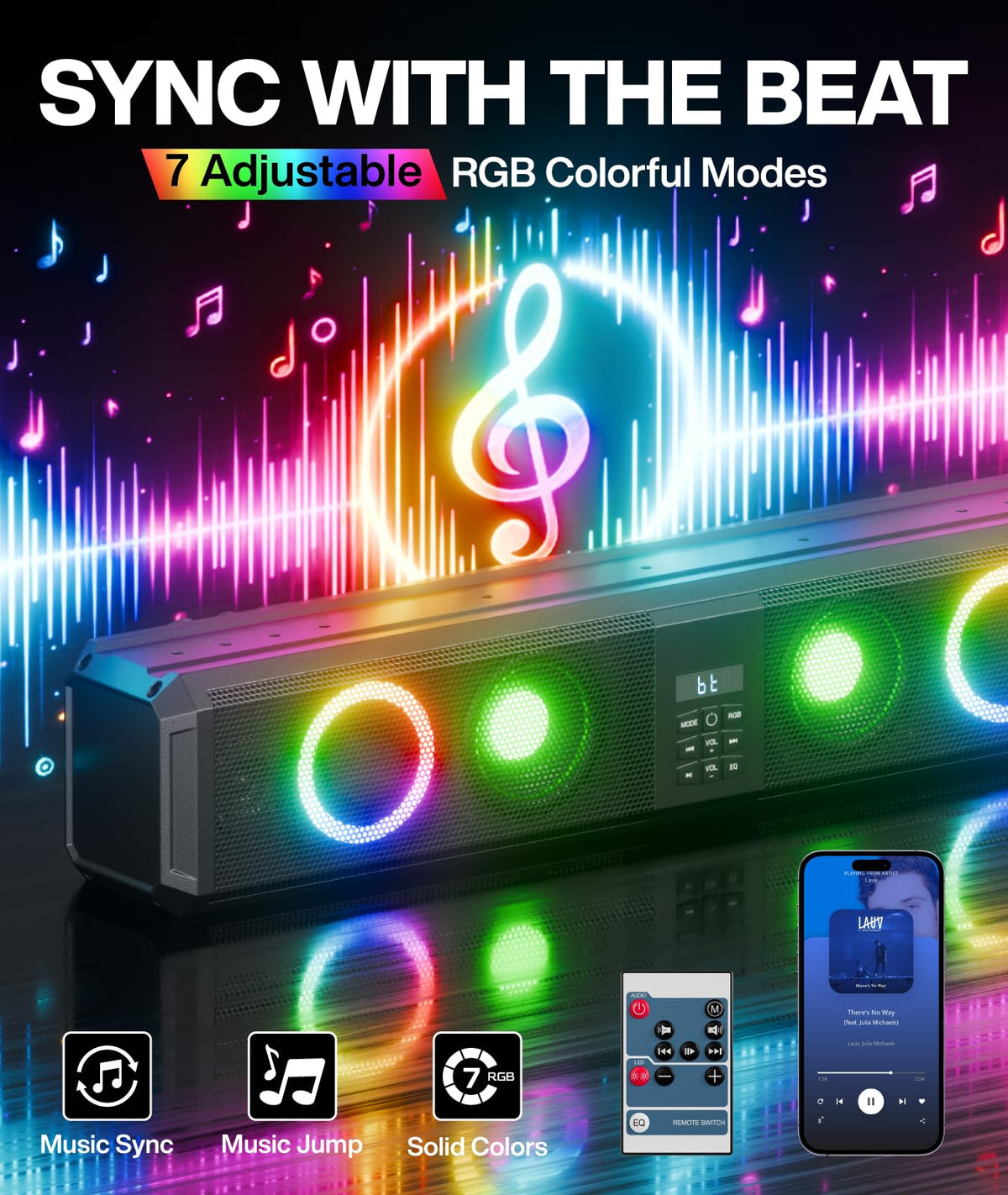 OMEIPMEO wireless remote control for music and light control