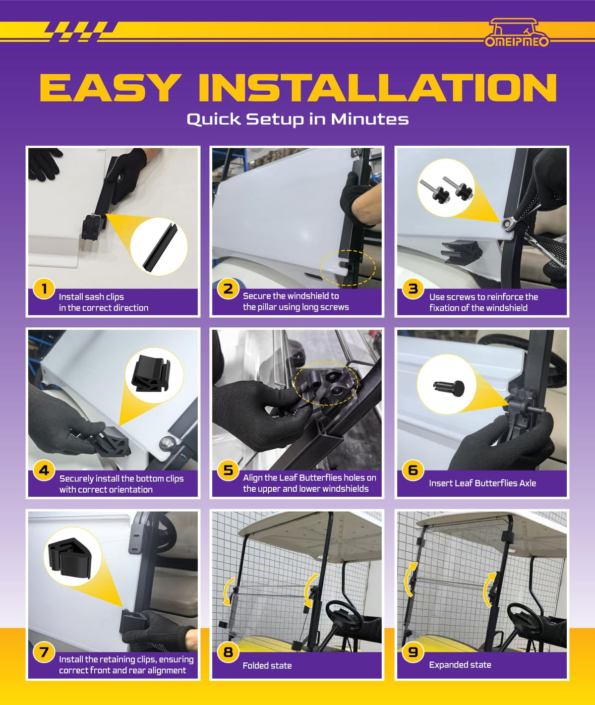 OMEIPMEO windshield maintains visibility in varied weather conditions.