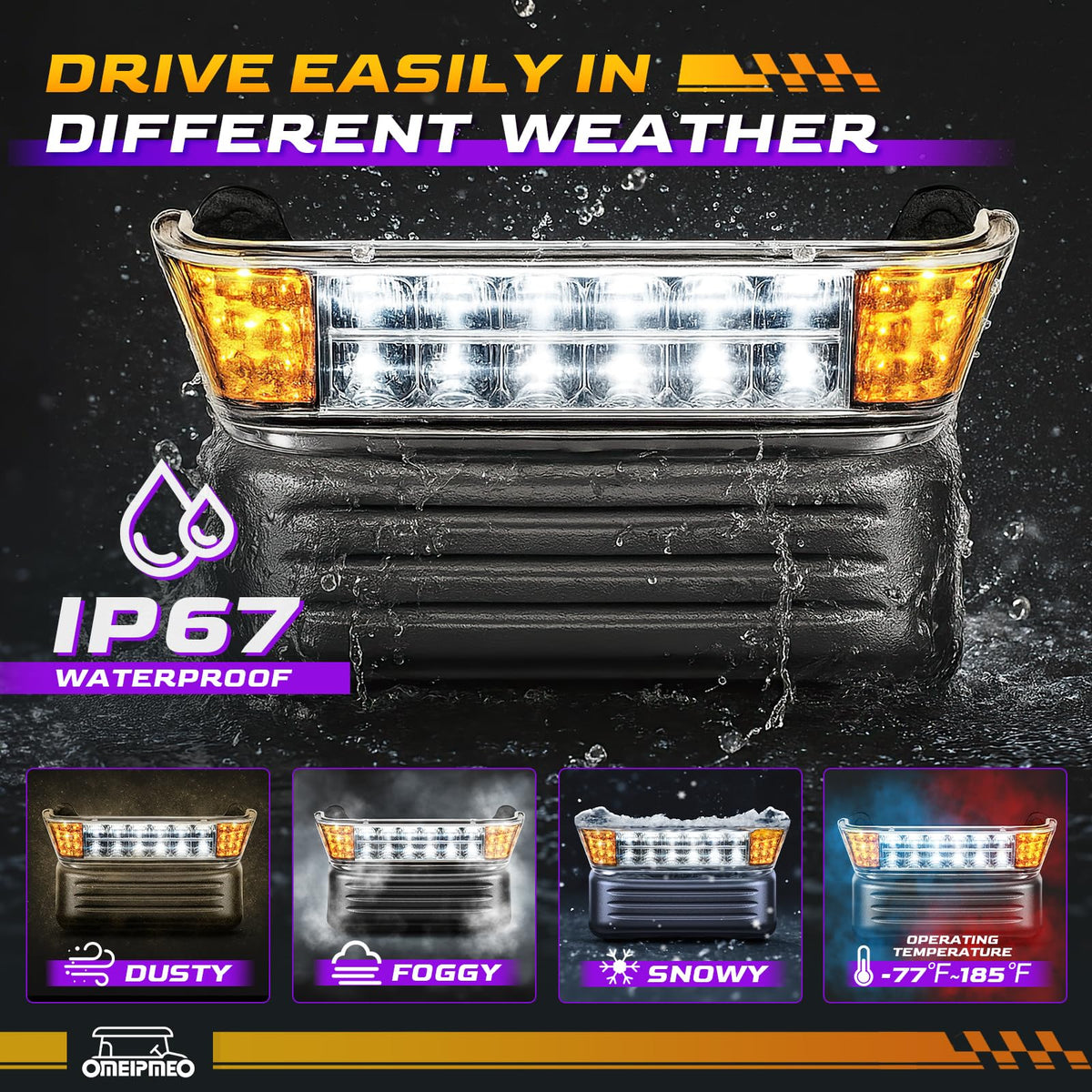 Short wiring harness for clean, quick headlight installation
