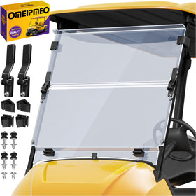 OMEIPMEO windshield with heavy hinges on Yamaha Drive 2 for rugged weather