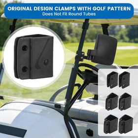 Omgro mirrors show 180-degree adjustment for expanded blind-spot coverage.