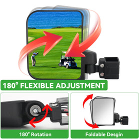 Omgro 180-degree adjustable angles tailor your field of view.