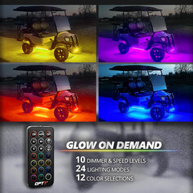 OPT7 Aura Pro app interface enables quick color and mode changes.