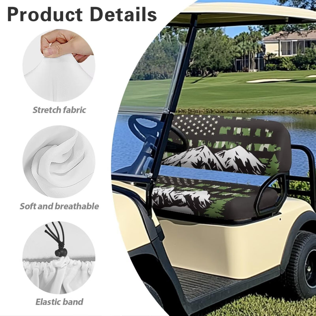 Oramclsy all-season protection keeps golf cart seating comfortable year-round