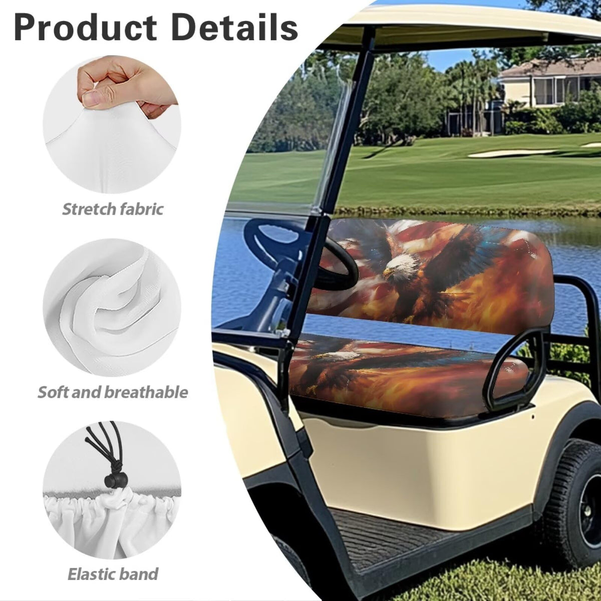 Oramclsy American Flag full-wrap design — thorough seat coverage.