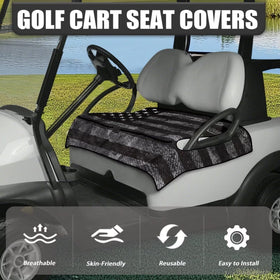 Oramclsy American Flag seat cover installed in cart, seamless fit