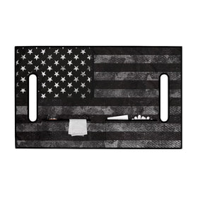 Oramclsy American Flag seat cover, side view, guards against dust and wear