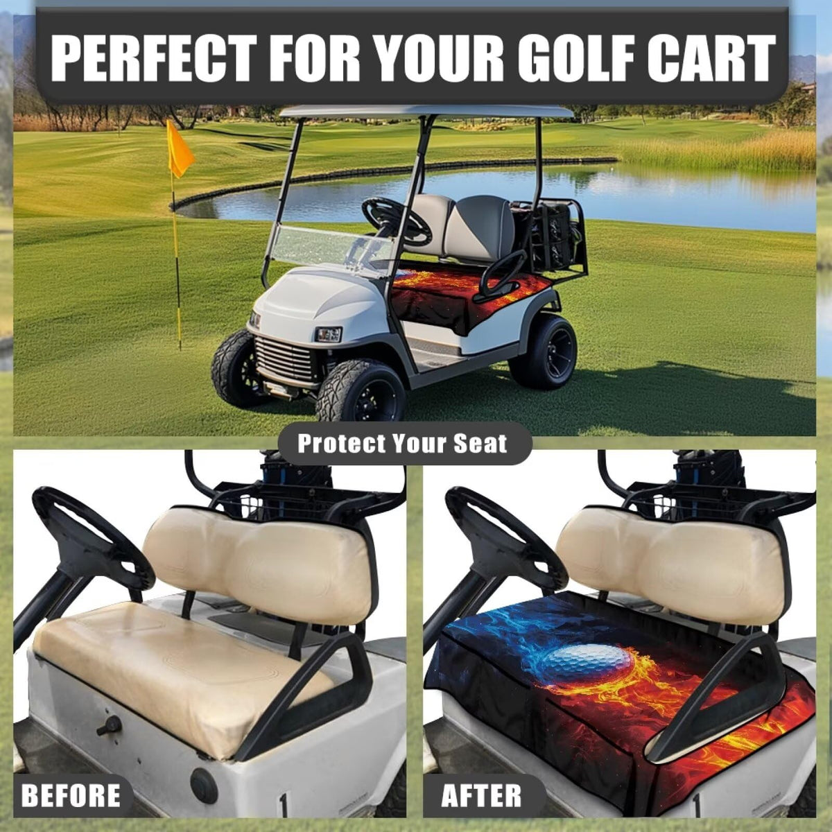 Club Car compatibility visual highlighting a secure fit.