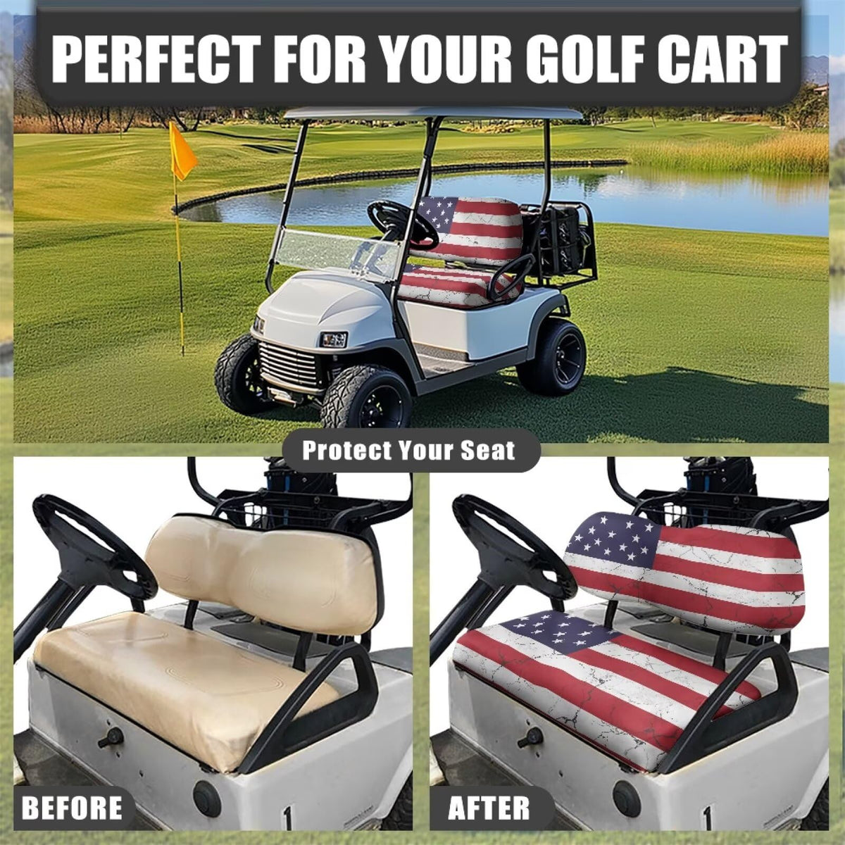 Oramclsy club car ezgo compatible cover fits most carts.
