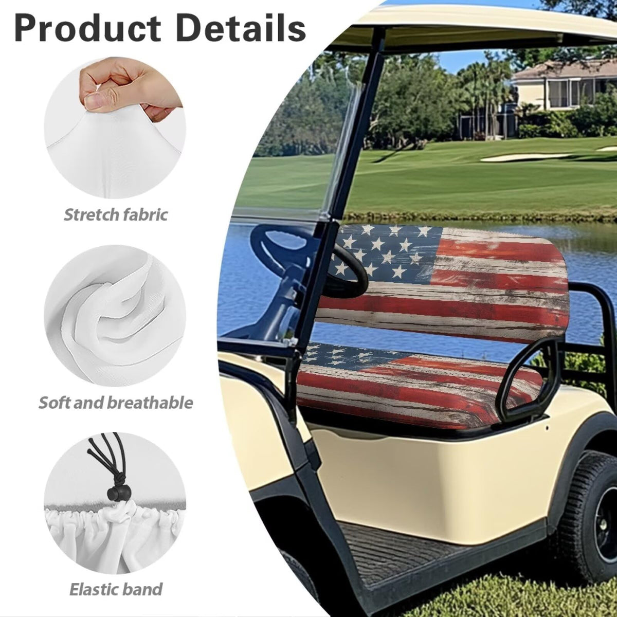 Oramclsy machine washable golf cart seat cover for quick cleaning