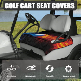 Easy installation of the Oramclsy seat cover on a golf cart.