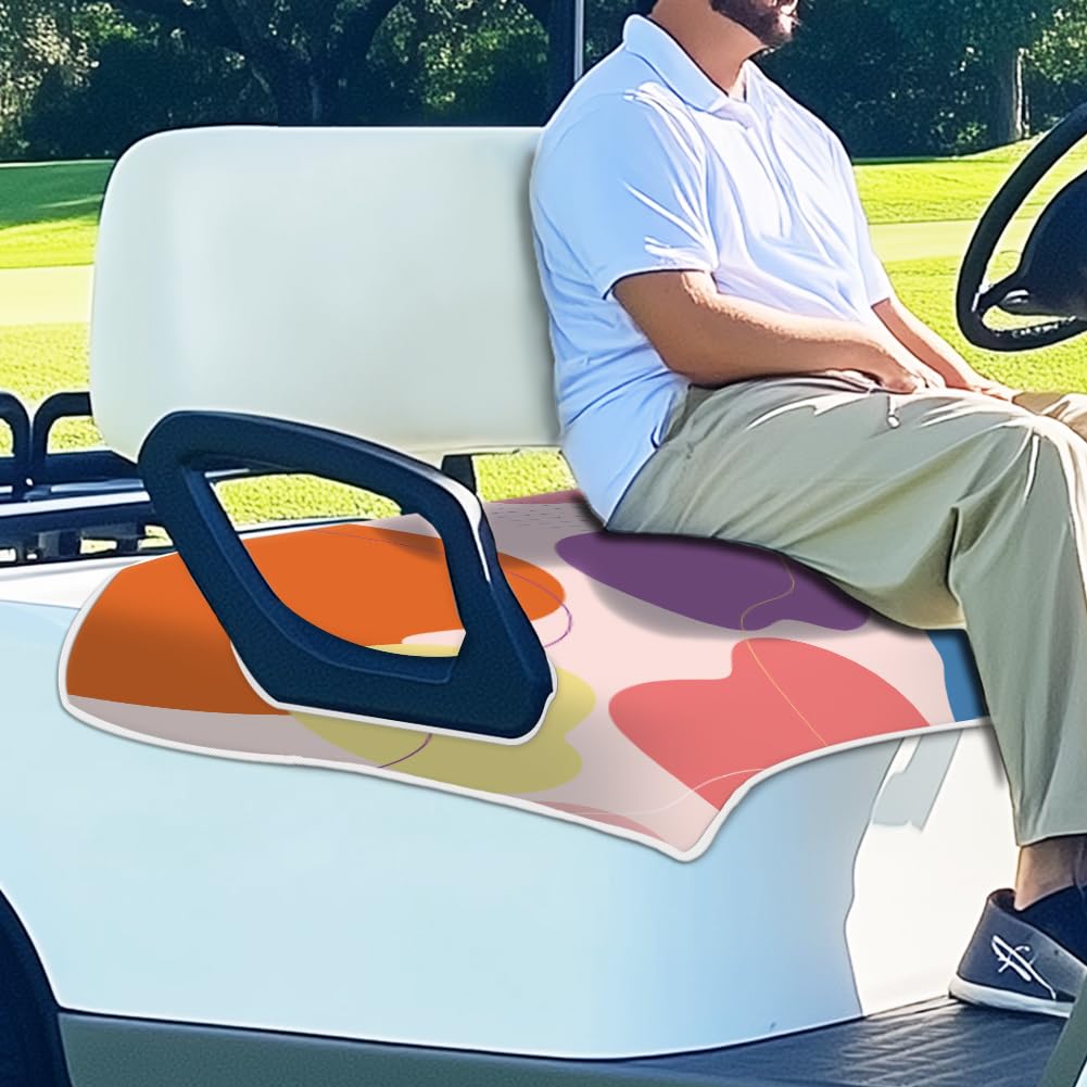 ORIGACH universal golf cart seat cover with armrests seals gaps for a clean fit.