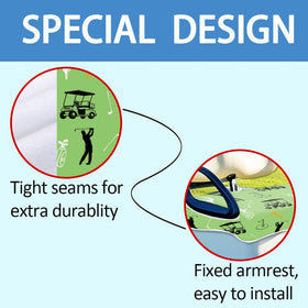 ORIGACH armrest holes close-up shows tool-free installation