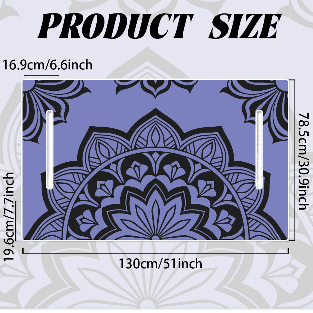 ORIGACH blue half mandala seat cover side view adds stylish flair during golf rounds