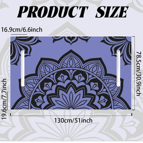ORIGACH blue half mandala seat cover side view adds stylish flair during golf rounds