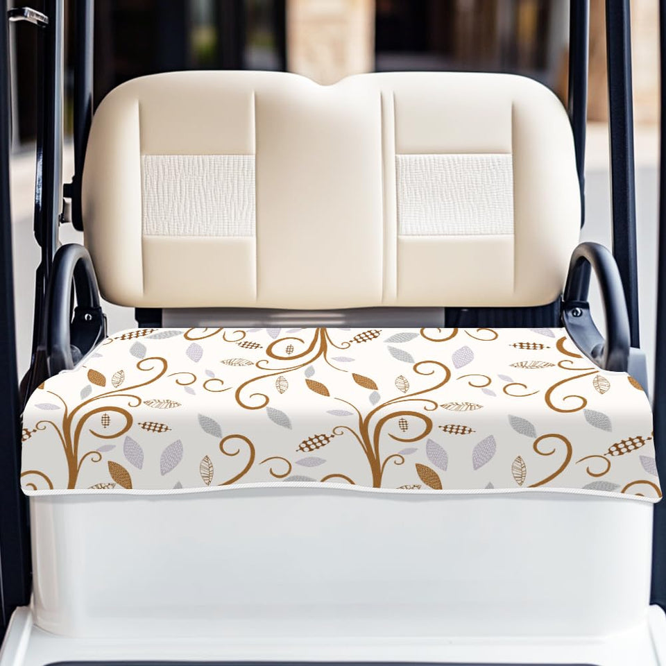 ORIGACH botanical vines seat-cover universal-fit close-up in soft microfiber for cooling comfort.