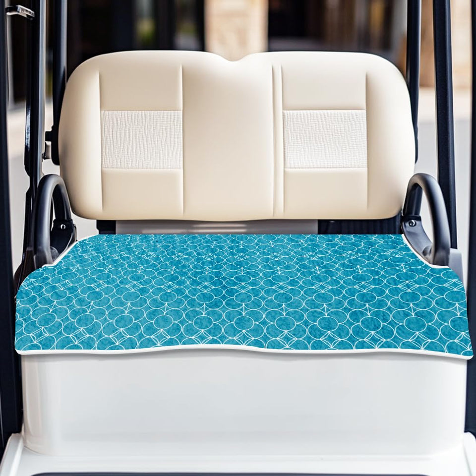 ORIGACH circle-pattern seat cover on cart seat for style and protection.