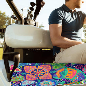 ORIGACH seat cover installation showing quick, gap-free fit
