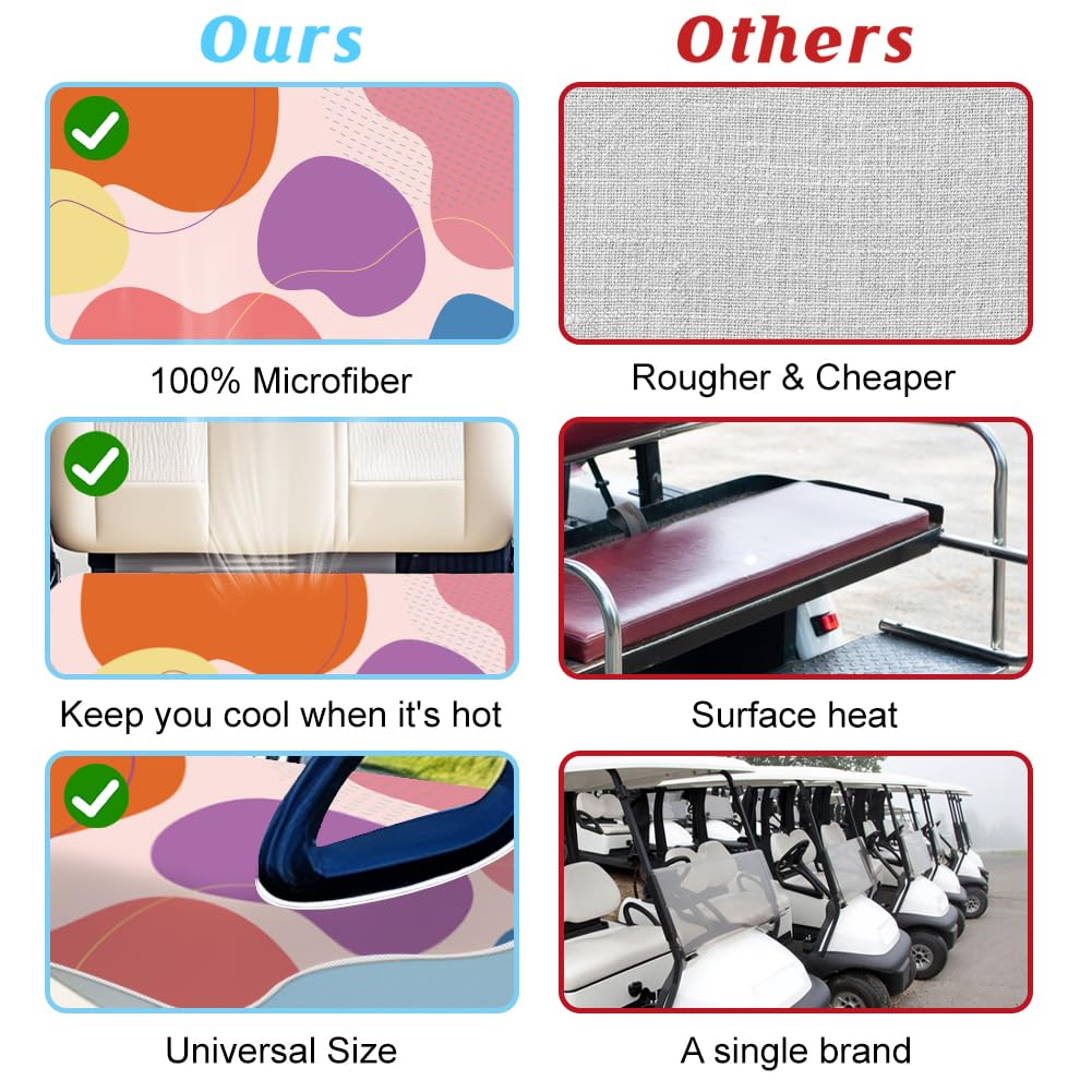 ORIGACH EZGO/Club Car-compatible seat cover protects seats while staying easy to clean.