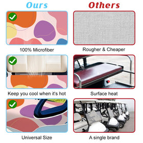 ORIGACH EZGO/Club Car-compatible seat cover protects seats while staying easy to clean.