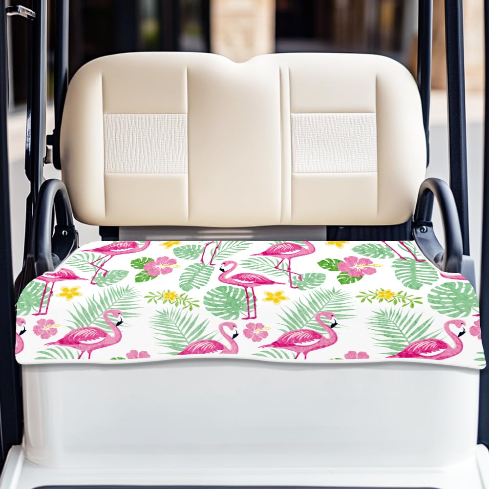 ORIGACH Flamingo Pattern Seat Cover provides cooling comfort on hot golf days.