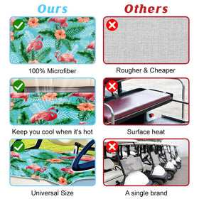 ORIGACH flamingos leaves flowers pattern adds visual appeal on the seat cover.