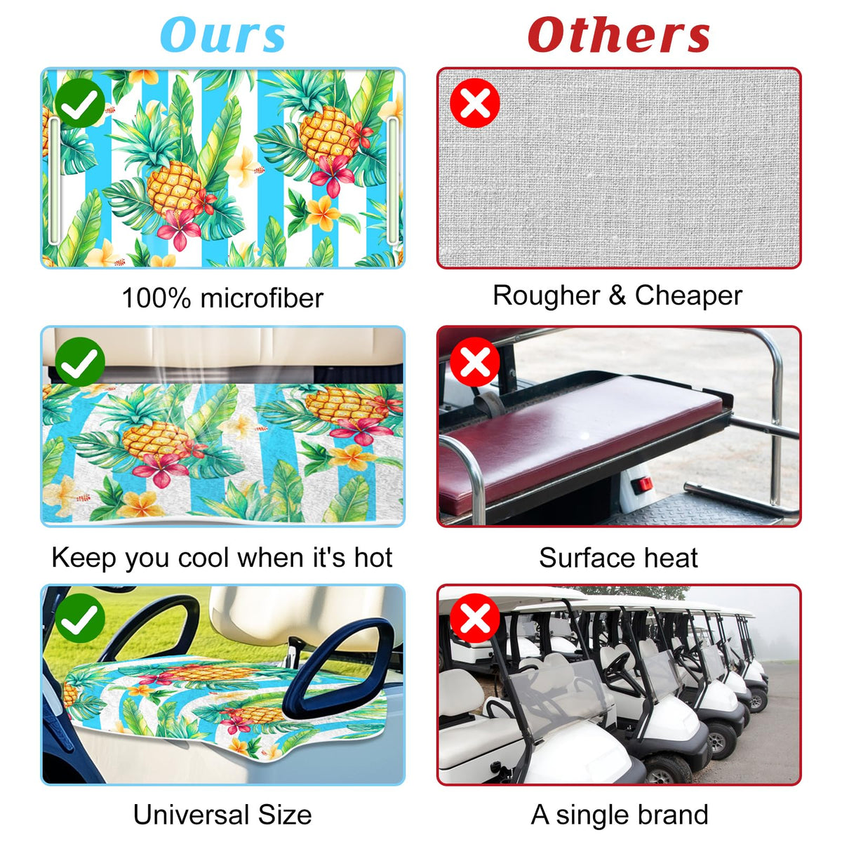 ORIGACH pineapple seat cover makes a thoughtful gift for golfers