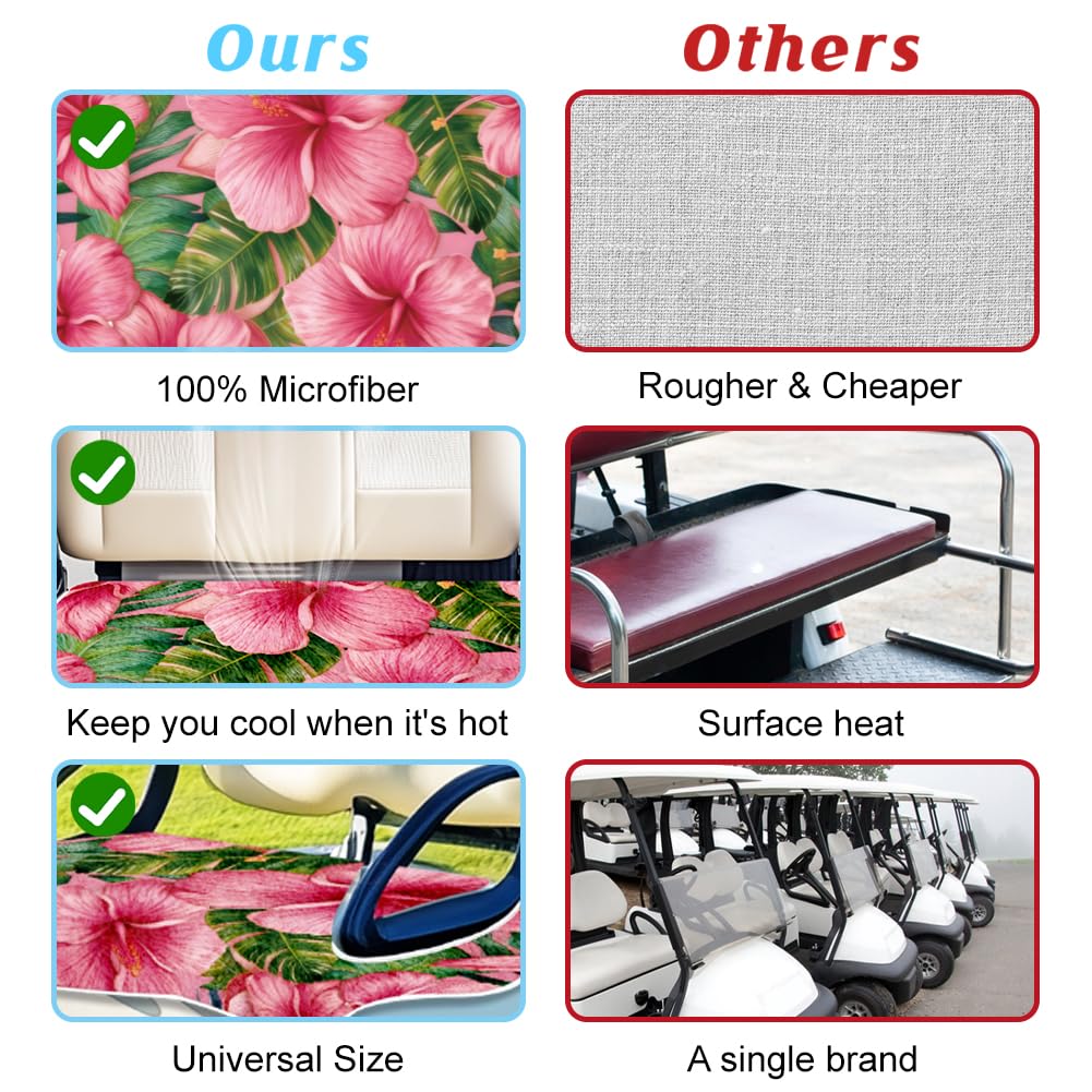 ORIGACH hibiscus seat cover offers stylish protection for golfers