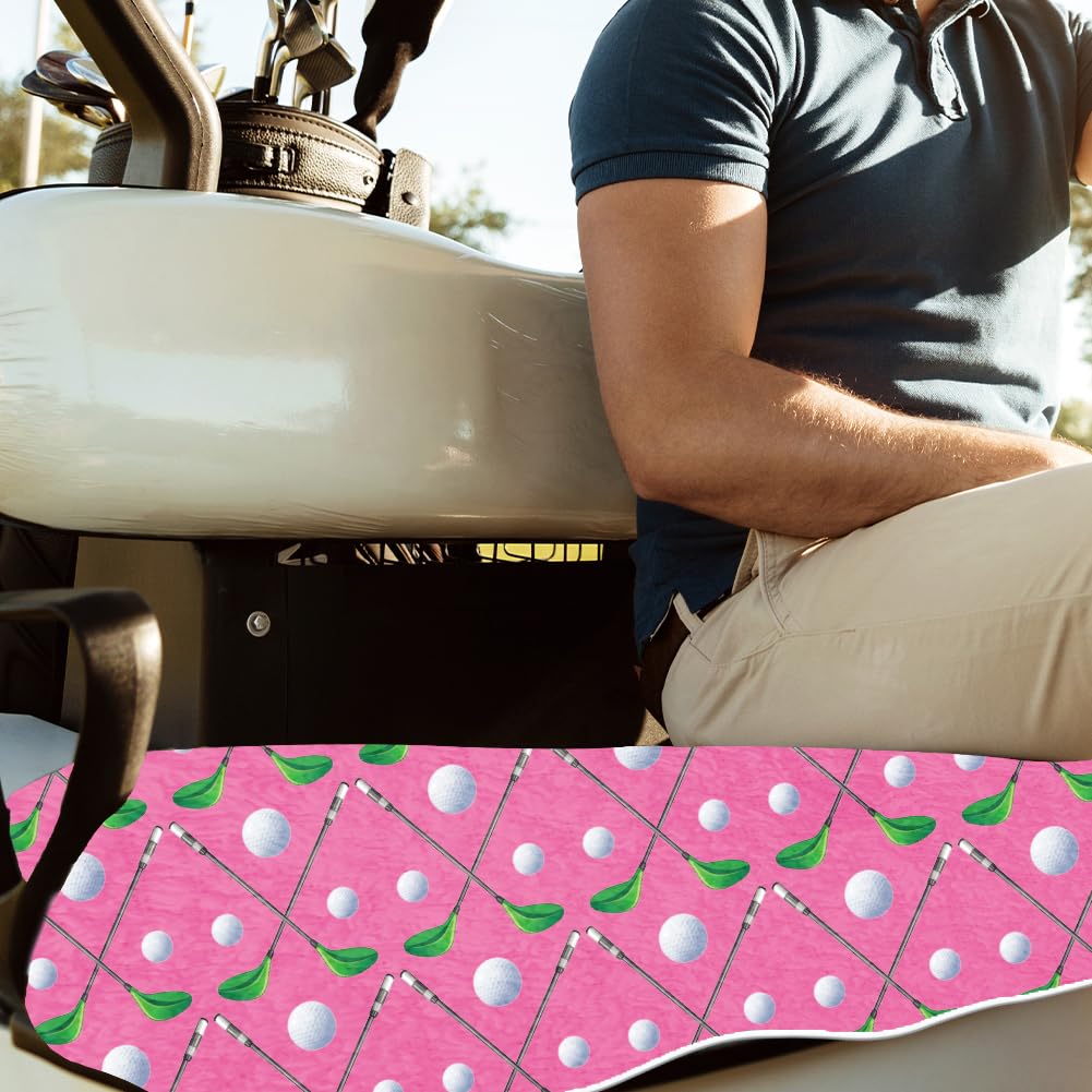 ORIGACH machine-washable cover protects seats between golf rounds.