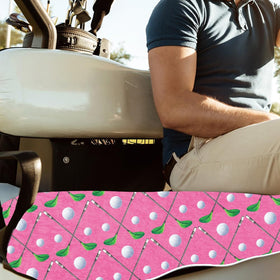 ORIGACH machine-washable cover protects seats between golf rounds.
