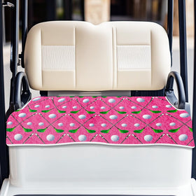 ORIGACH golf cart seat cover blanket with pink clubs design for stylish comfort.