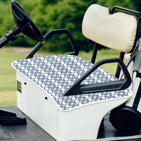 ORIGACH easy-installation cover fits most 2-seat golf carts with armrests.
