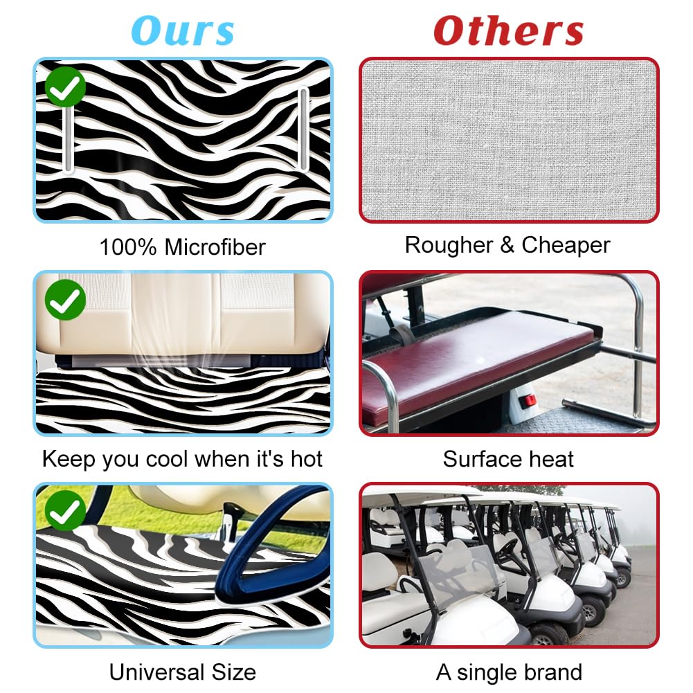 ORIGACH zebra pattern seat cover as a stylish gift for golfers