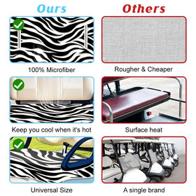 ORIGACH zebra pattern seat cover as a stylish gift for golfers
