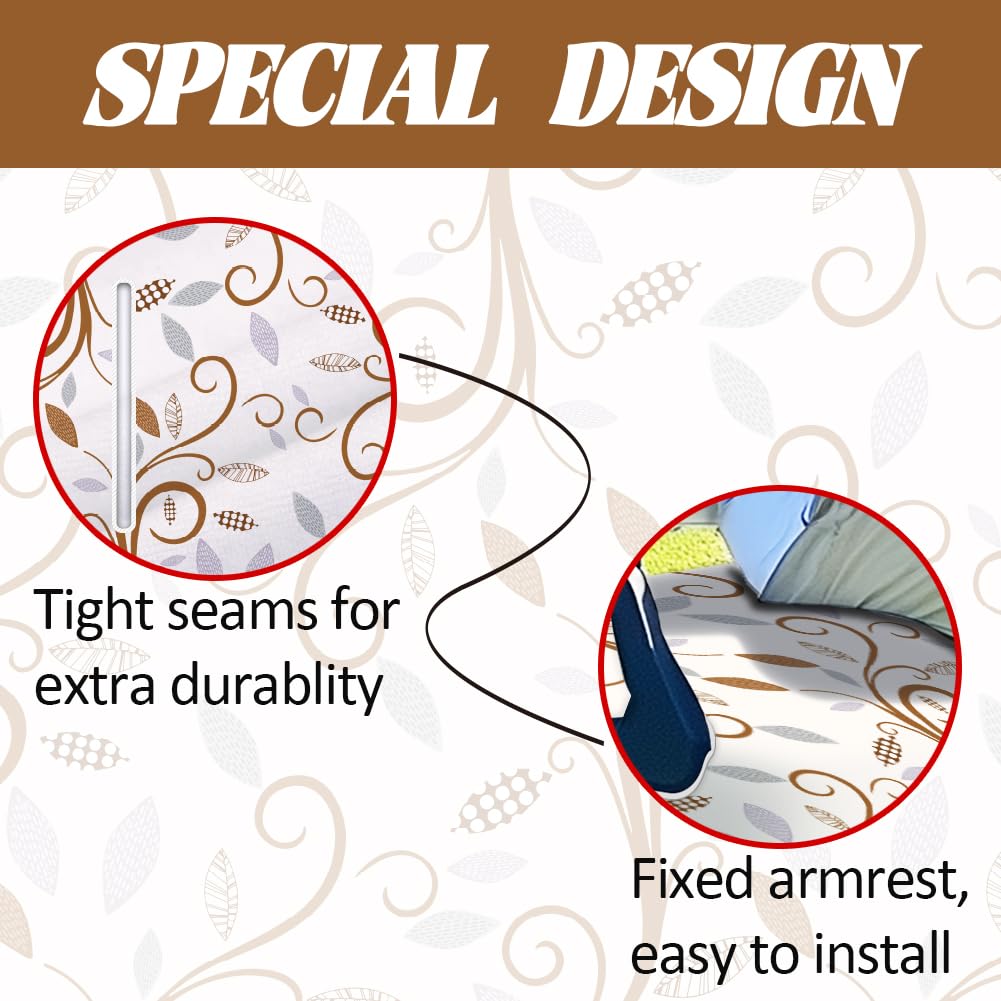 ORIGACH golf-cart-seat-cover easy-install design fits over armrests.