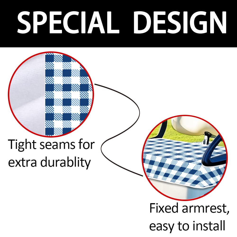 ORIGACH universal-fit seat cover fits most two-seat carts for easy refresh.